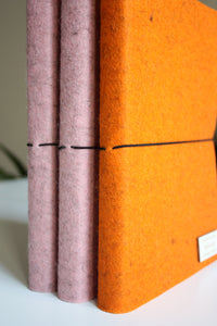 Zápisník čisté strany veľkosť A6/A5, pomarančový melír