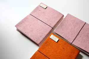 Zápisník čisté strany veľkosť A6/A5, pomarančový melír